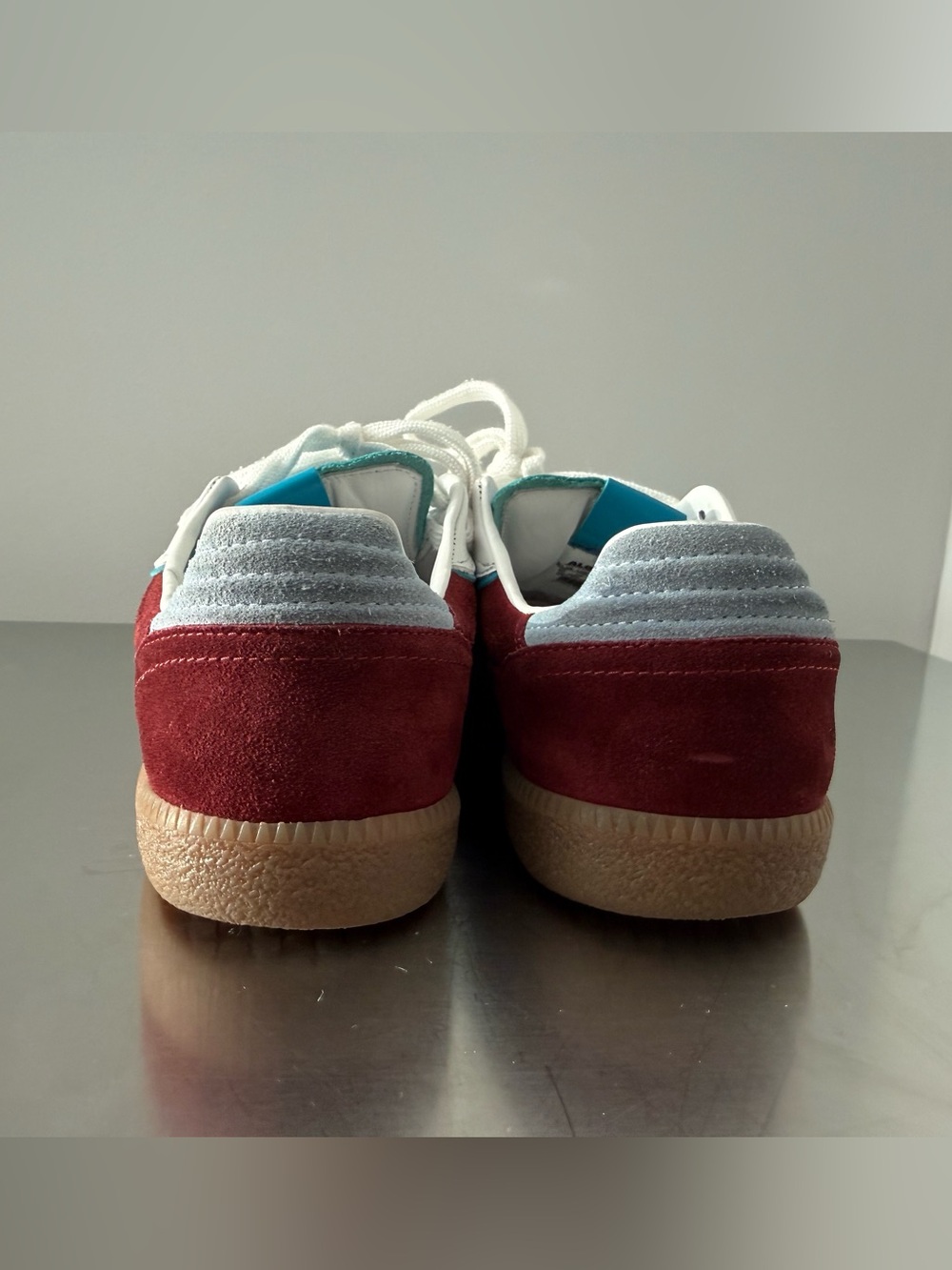 ALOHAS TB.490 RIFE BURGUNDY LEATHER SNEAKERS - Picture 6 of 9